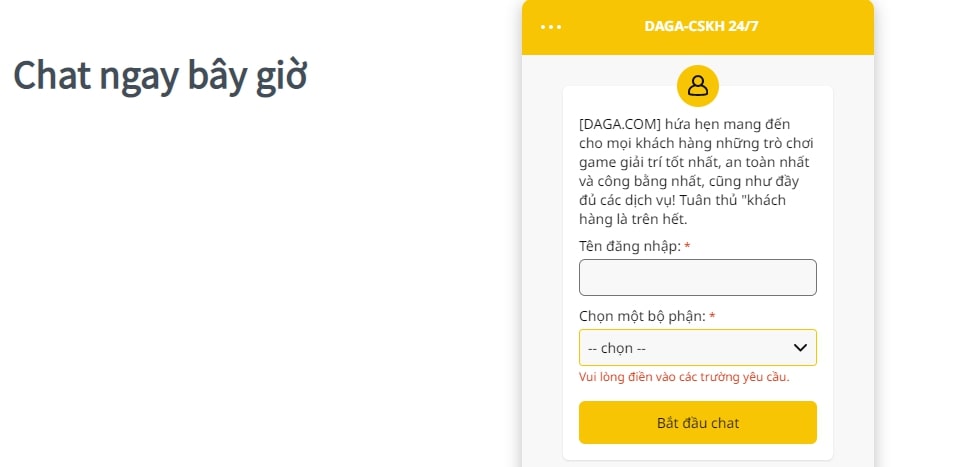 Liên hệ chăm sóc khách hàng trực tuyến
